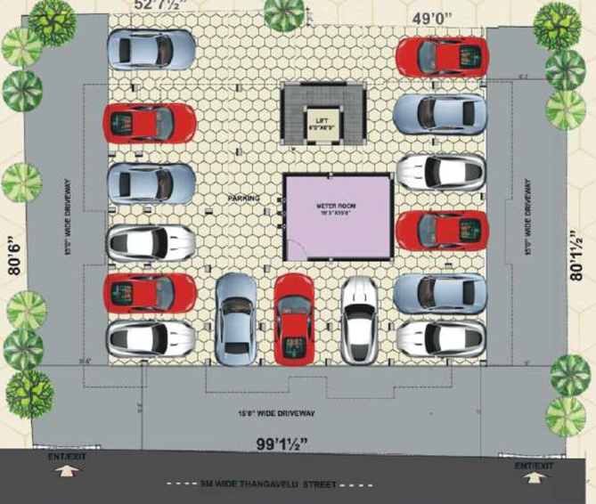 Master Plan of KB Courtyard in T Nagar, Chennai - Image 58385