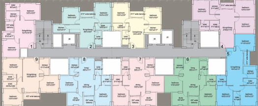 Floor Plan of Loharuka Urban Vista Phase 1 in Rajarhat, Kolkata - Image 59090