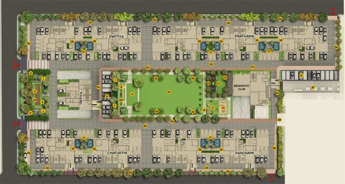 Master Plan of Ambuja Urvisha The Condoville in New Town, Kolkata - Image 59113