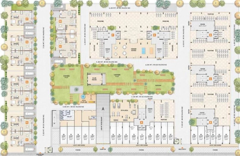 Master Plan of Pramukh Burj Mastana in Vavol, Gandhinagar - Image 63675