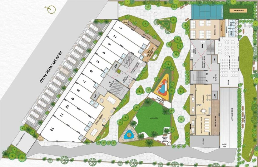 Master Plan of Omkar Rivanta Aurovile in Sargasan, Gandhinagar - Image 63980