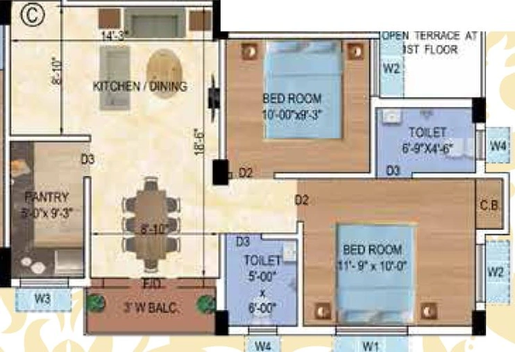 3 BHK Flat in Rajwada Grand Avenue in Narendrapur, Kolkata - Image 522419