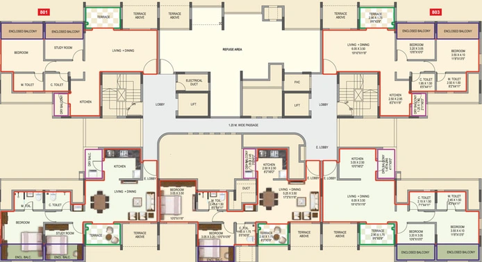 Floor Plan of Sai Mystique in Ambegaon, Pune - Image 20092