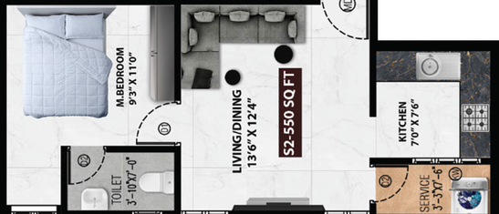 1 BHK Flat in Viva Vaso in Pammal, Chennai - Image 518256