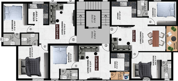 Floor Plan of Viva Vaso in Pammal, Chennai - Image 58378