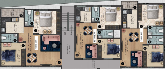 Floor Plan of Viva Vibin in Pozhichalur, Chennai - Image 58491