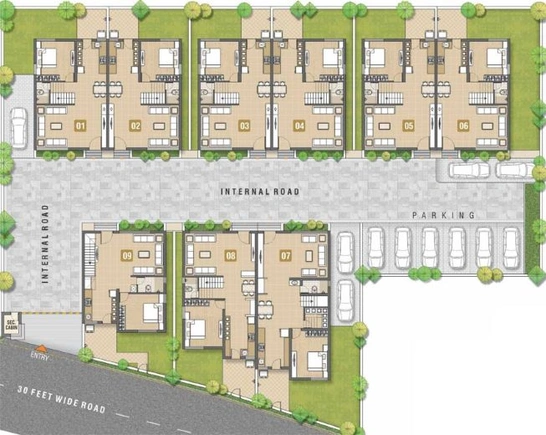 Master Plan of Shreeji Villa in Vavol, Gandhinagar - Image 63690