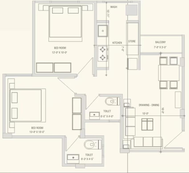 2 BHK Flat in Swagat Blossom in Sargasan, Gandhinagar - Image 550114