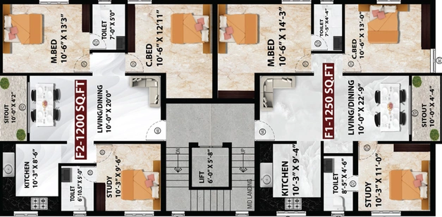 Floor Plan of Viva Val in Madambakkam, Chennai - Image 58516
