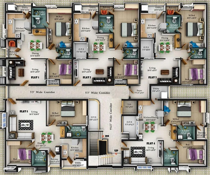 Floor Plan of Medvanns Dhivyodhaya in Thudiyalur, Coimbatore - Image 58933
