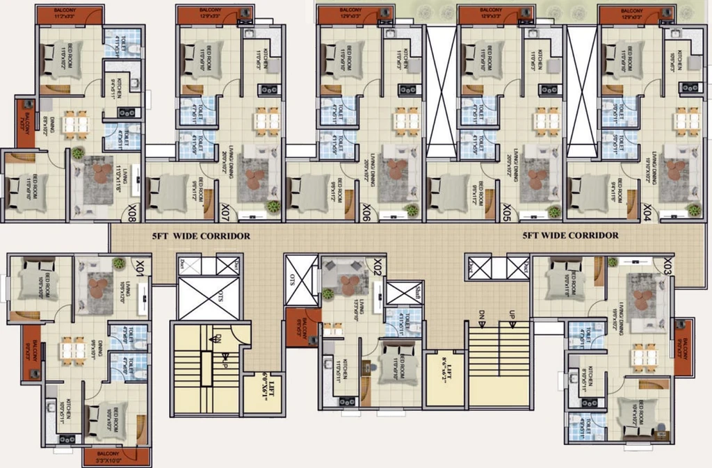 Floor Plan of Town Mega City in Singanallur, Coimbatore - Image 58926