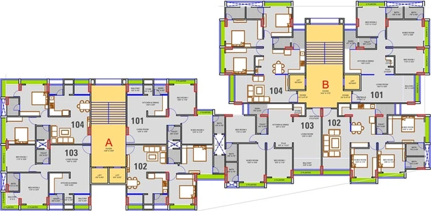 Floor Plan of Shree Aastha Pride in Sector 26, Gandhinagar - Image 65466