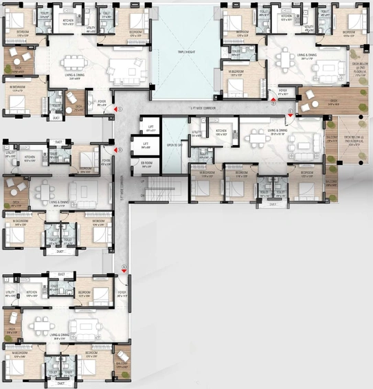 Floor Plan of Mayflower Royale Woods in Veerakeralam, Coimbatore - Image 59041