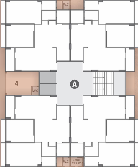Floor Plan of Manorath Malhar in Sargasan, Gandhinagar - Image 64031