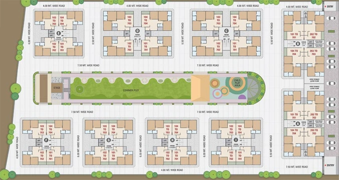 Master Plan of Raghuveer Royal Riviera in Randesan, Gandhinagar - Image 64664
