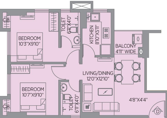 2 BHK Flat in PS Amistad in New Town, Kolkata - Image 524156