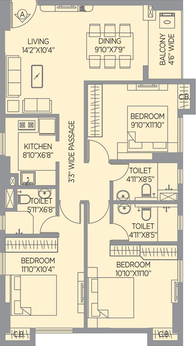 3 BHK Flat in PS Amistad in New Town, Kolkata - Image 524161