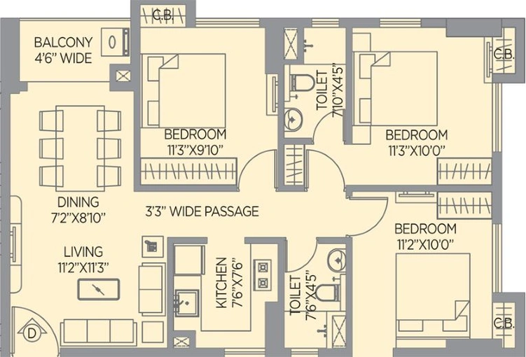 3 BHK Flat in PS Amistad in New Town, Kolkata - Image 524160