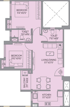 2 BHK Flat in PS Amistad in New Town, Kolkata - Image 524157