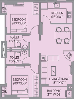 2 BHK Flat in PS Amistad in New Town, Kolkata - Image 524158