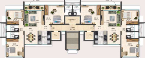 Floor Plan of PTR Shikhar in Santacruz West, Mumbai - Image 20878