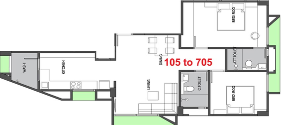 2 BHK Flat in RR Rehmat Residency in Kalol, Gandhinagar - Image 548541