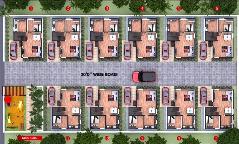 Master Plan of KK Landmark Villas in Koundampalayam, Coimbatore - Image 167926