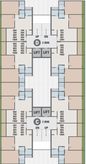 Floor Plan of Bosky Saral Arise in Pethapur, Gandhinagar - Image 64554