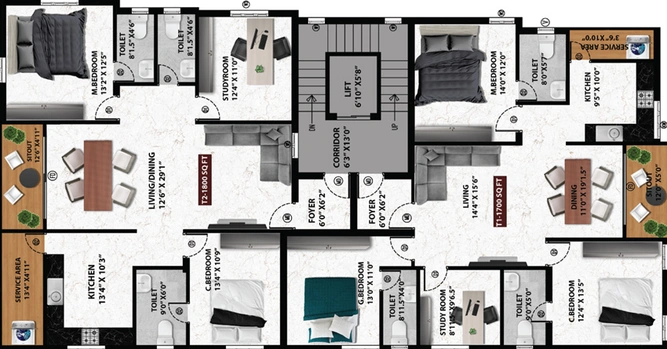 Floor Plan of Viva View in Pammal, Chennai - Image 58788