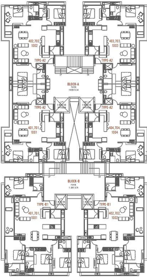 Floor Plan of Shikshapatri Sky Nine in Sargasan, Gandhinagar - Image 64099