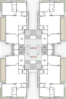 Floor Plan of Shikshapatri Sky View in Tragad, Ahmedabad - Image 65441