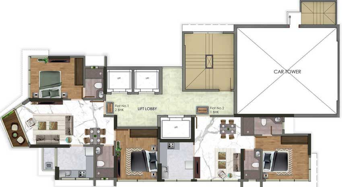 Floor Plan of Sugee Shubhada Deck in Dadar West, Mumbai - Image 20947