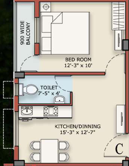 1 BHK Flat in Kappa Signatures in Rajarhat, Kolkata - Image 524447