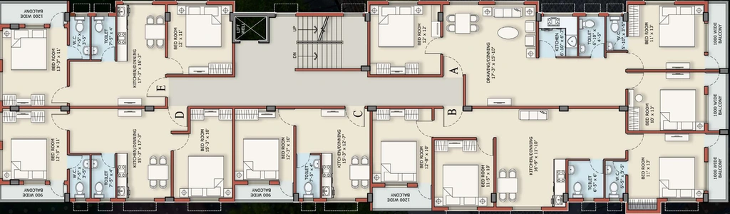 Floor Plan of Kappa Signatures in Rajarhat, Kolkata - Image 59285
