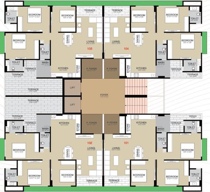 Floor Plan of Tatva Integrity in Vavol, Gandhinagar - Image 63761
