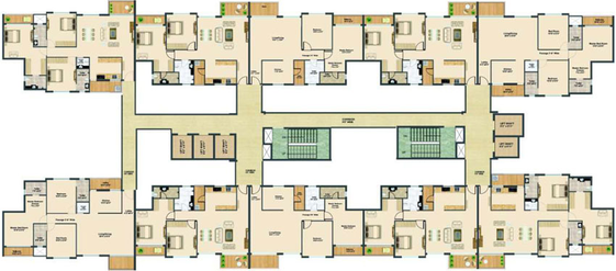 Floor Plan of Prozone Palms in Saravanampatti, Coimbatore - Image 168024
