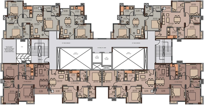 Floor Plan of Dhoot Nucleus in New Town, Kolkata - Image 59342