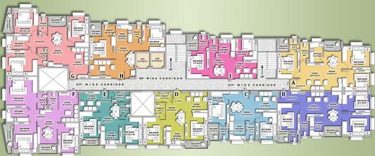 Floor Plan of GM Meena Eco Vista in New Town, Kolkata - Image 59360