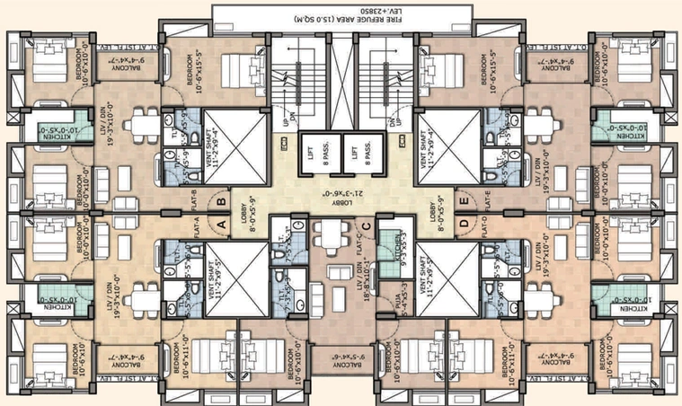 Floor Plan of Rohra Legend in New Town, Kolkata - Image 59412