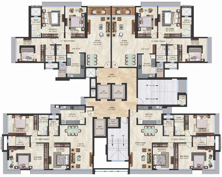 Floor Plan of Ekta Westbay in Bandra West, Mumbai - Image 21081