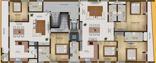 Floor Plan of RK Airavatha in Saibaba Colony, Coimbatore - Image 167876
