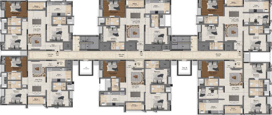 Floor Plan of DRA Infinique in Valasaravakkam, Chennai - Image 59435