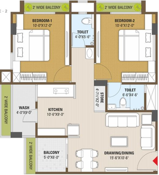 2 BHK Flat in Darsh Raj Panchamrut in Sector 26, Gandhinagar - Image 553904