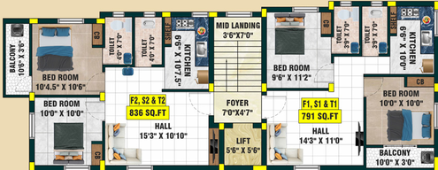 Floor Plan of Bharathi Sai Estelle in Selaiyur, Chennai - Image 59065