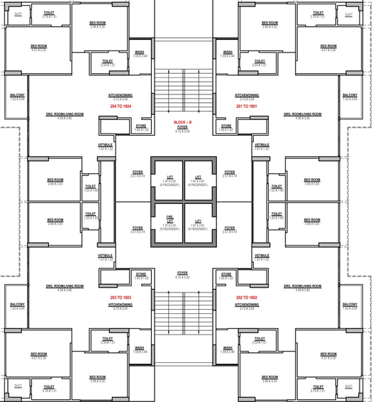 Floor Plan of Polaris Calice in Randesan, Gandhinagar - Image 64496
