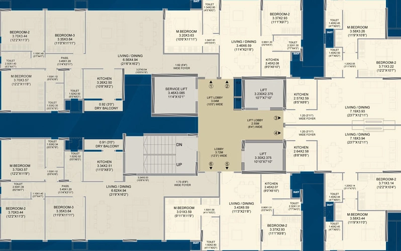 Floor Plan of Kochra Estado in Bandra East, Mumbai - Image 21191