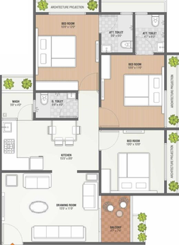 3 BHK Flat in Deep Siddheshwari Heights in Pethapur, Gandhinagar - Image 551328
