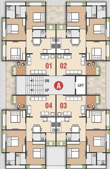 Floor Plan of Deep Siddheshwari Heights in Pethapur, Gandhinagar - Image 64563