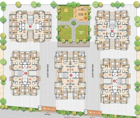 Master Plan of Deep Siddheshwari Heights in Pethapur, Gandhinagar - Image 64564
