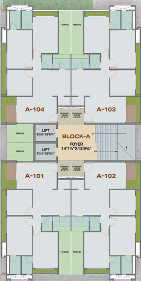 Floor Plan of Zion Nest in Vaishnodevi Circle, Ahmedabad - Image 65562